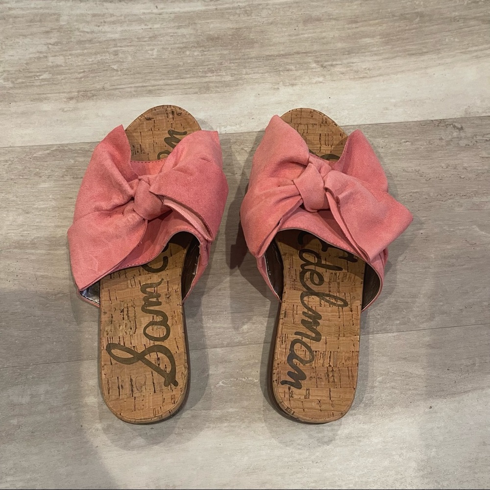 Sam Edelman Henna Pink bow slides